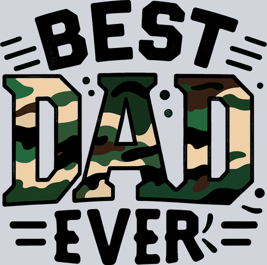 DTF Transfer Father's Day - Best Dad Ever Camo