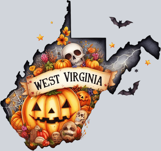 DTF Transfer Halloween States - West Virginia