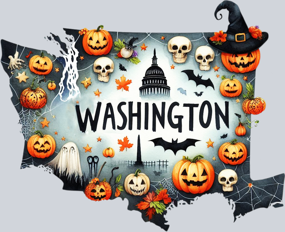 DTF Transfer Halloween States - Washington