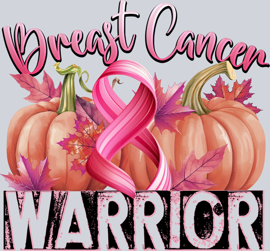 DTF Transfer Breast Cancer - Breast Cancer Warrior pumpkin