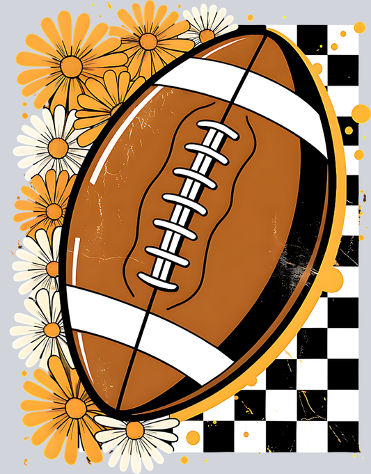 DTF Transfer Football - Floral Football