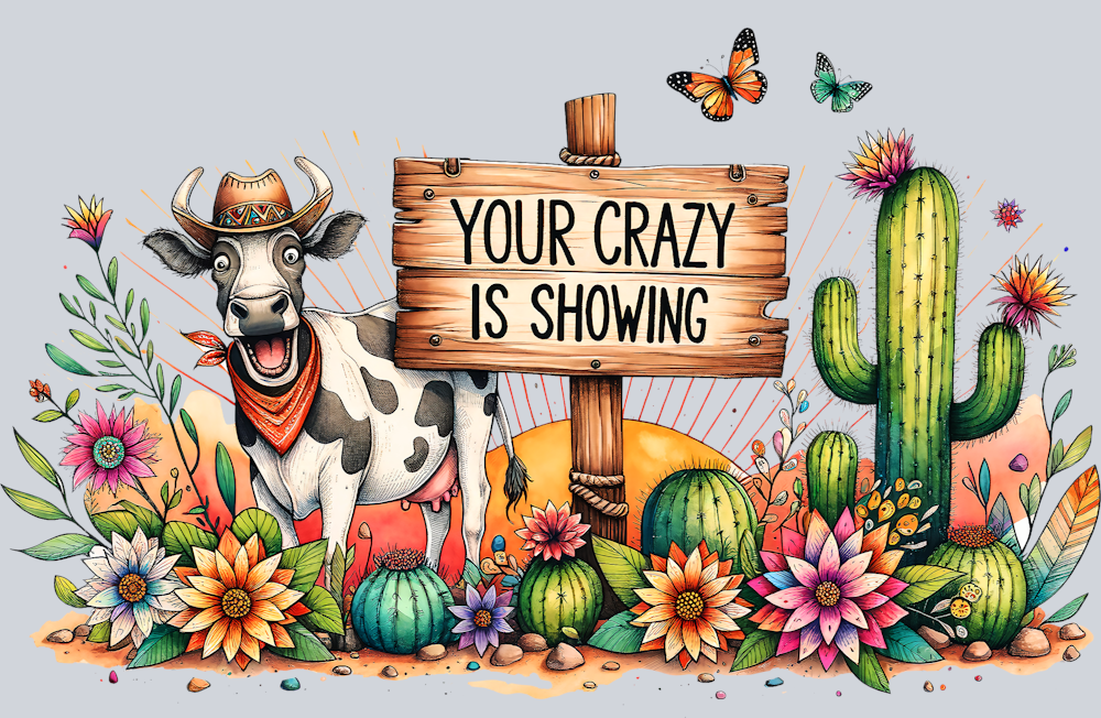 DTF Transfer Western - Your Crazy is Showing