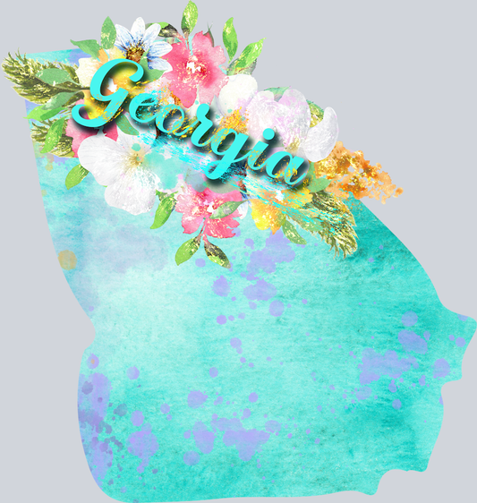 DTF Transfer Georgia - Watercolor Flowers