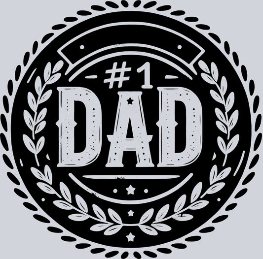DTF Transfer Father's Day - #1 Dad Circle