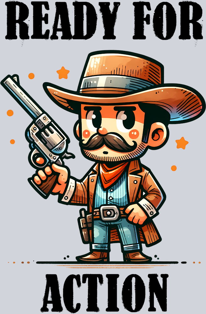 DTF Transfer Western - Ready for Action