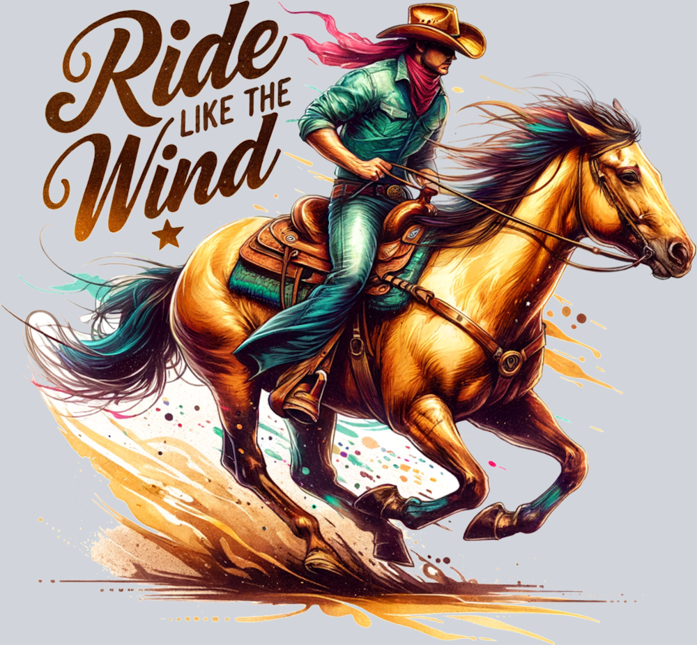 DTF Transfer Western - Ride like the Wind