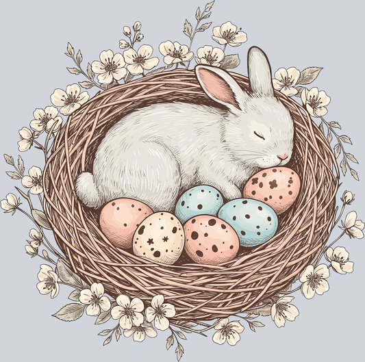 DTF Transfer Easter - Bunny Nest