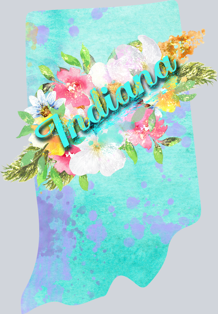 DTF Transfer Indiana - Watercolor Flowers