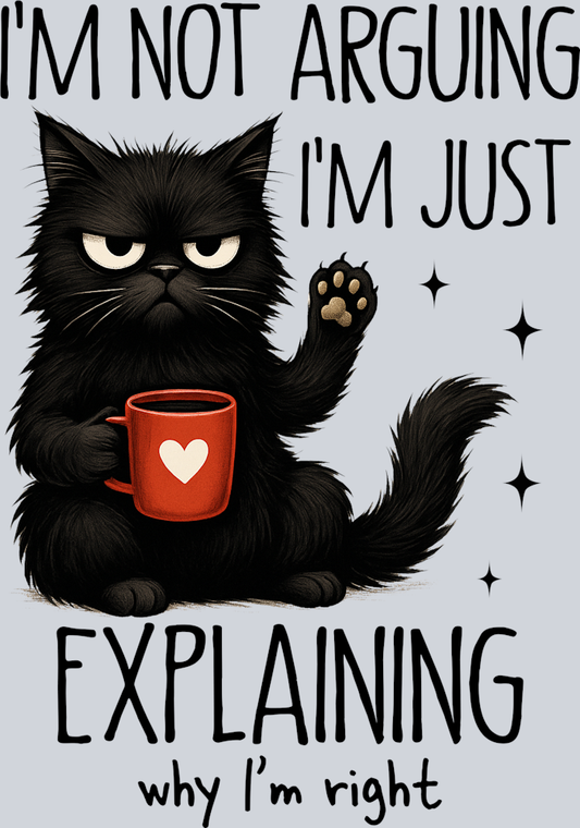 DTF Transfer Cats - I'm Not Arguing I'm Just Explaining why I'm Right 2