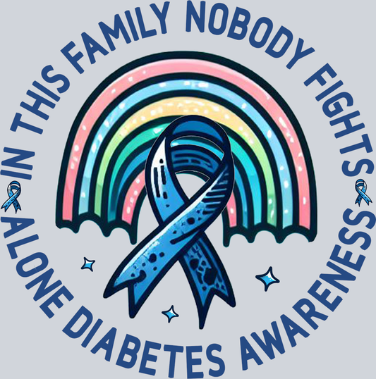 DTF Transfer Diabetes - In this Family Nobody Fights