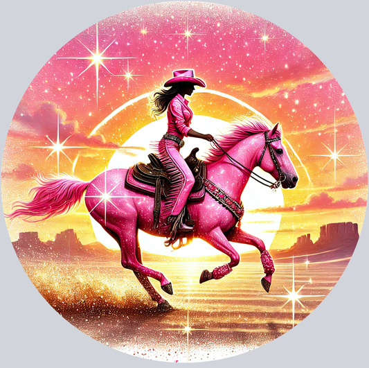DTF Transfer Western - Pink Cowgirl