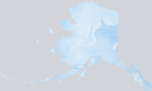 DTF Transfer Alaska - Watercolor Blue