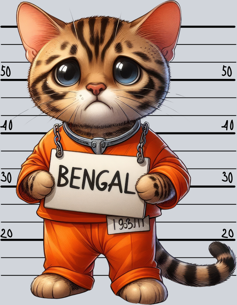 DTF Transfer Cats - Bengal Jail