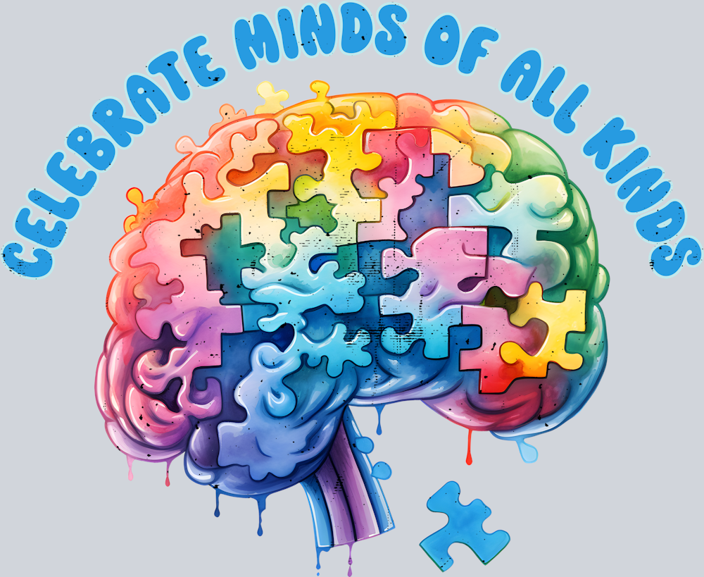 DTF Transfer Autism - Celebrate Minds of all Kinds