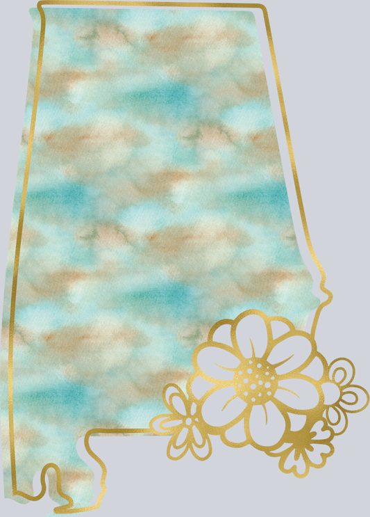 DTF Transfer Alabama - Watercolor