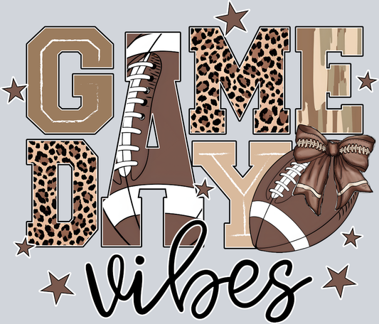 DTF Transfer Football - Game Day Vibes