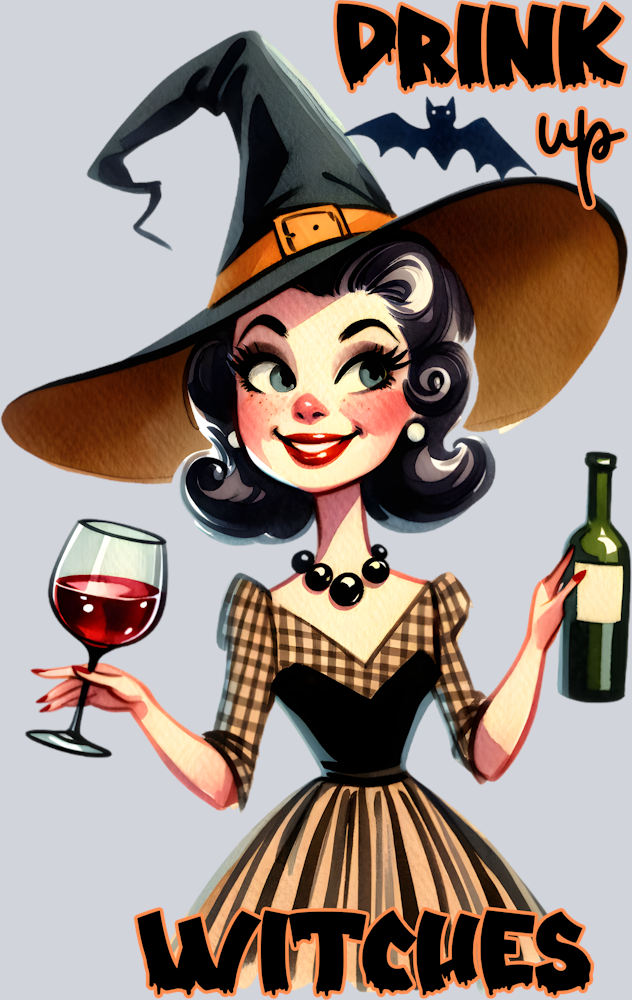 DTF Transfer Halloween - Drink up Witches