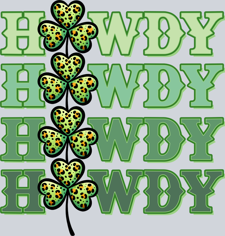 DTF Transfer St. Patrick's Day - Howdy Howdy Howdy Howdy