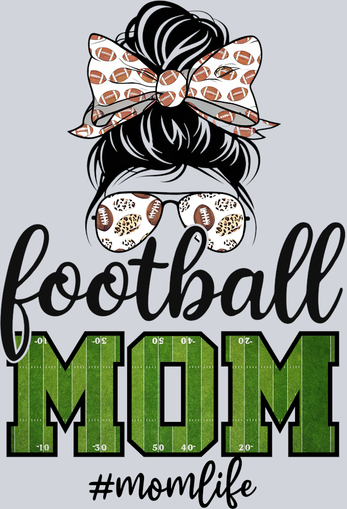 DTF Transfer Football - Football Mom #momlife