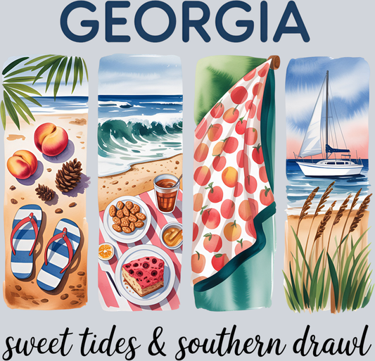 DTF Transfer Georgia - Sweet Tides & Southern Drawl