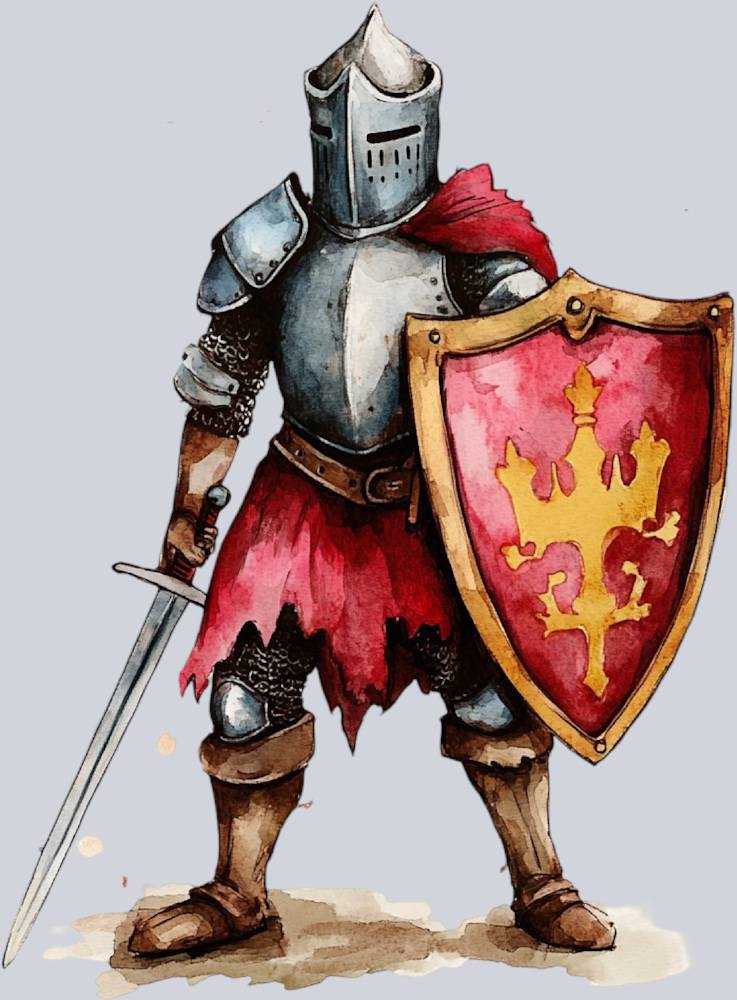 DTF Transfer Medieval - Red Knight