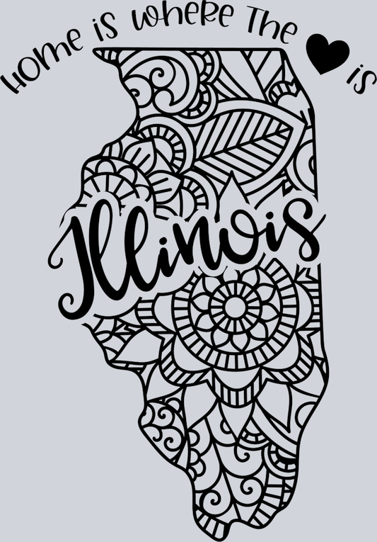 DTF Transfer Illinois - Home is where the Heart is