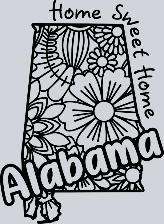 DTF Transfer Alabama - Home Sweet Home