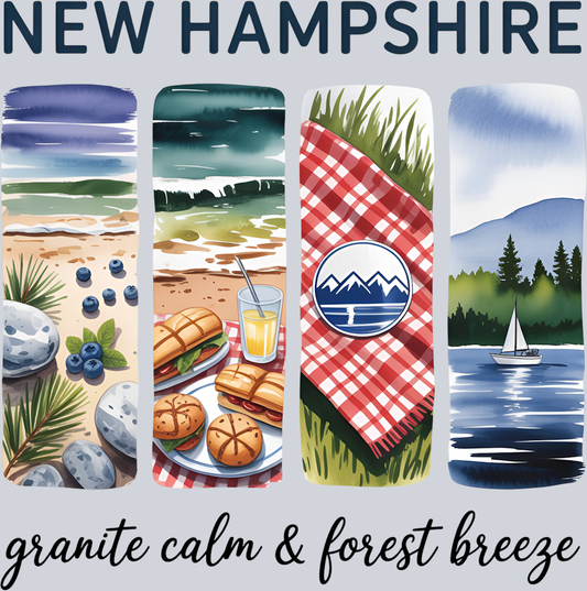 DTF Transfer New Hampshire - Granite Calm & Forest Breeze