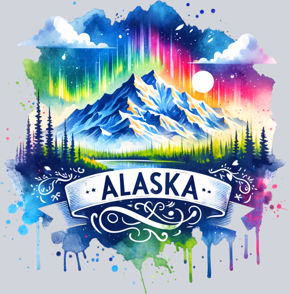 DTF Transfer Alaska - The Dancing Sky