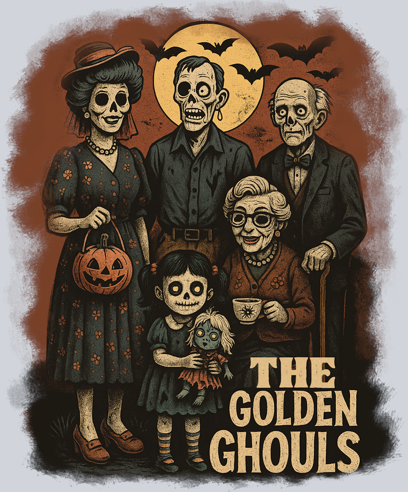 DTF Transfer Halloween - The Golden Ghouls