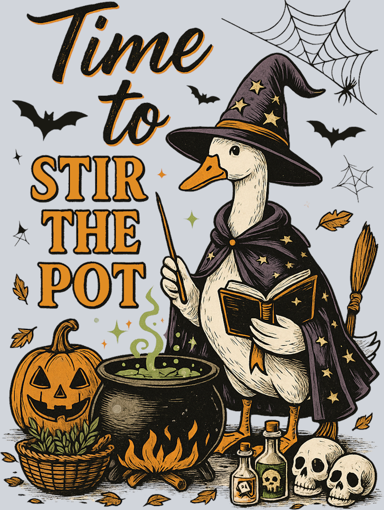 DTF Transfer Halloween - Time to Sir the Pot