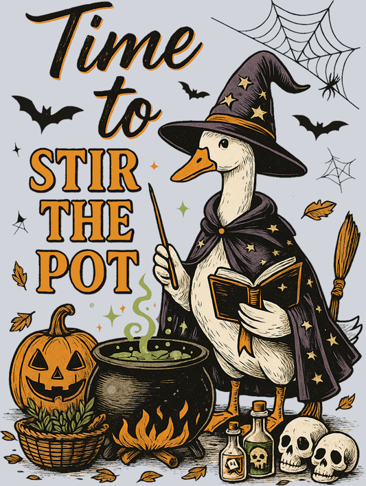 DTF Transfer Halloween - Time to Sir the Pot