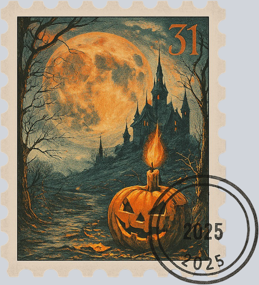 DTF Transfer Halloween - Postage Stamps 6