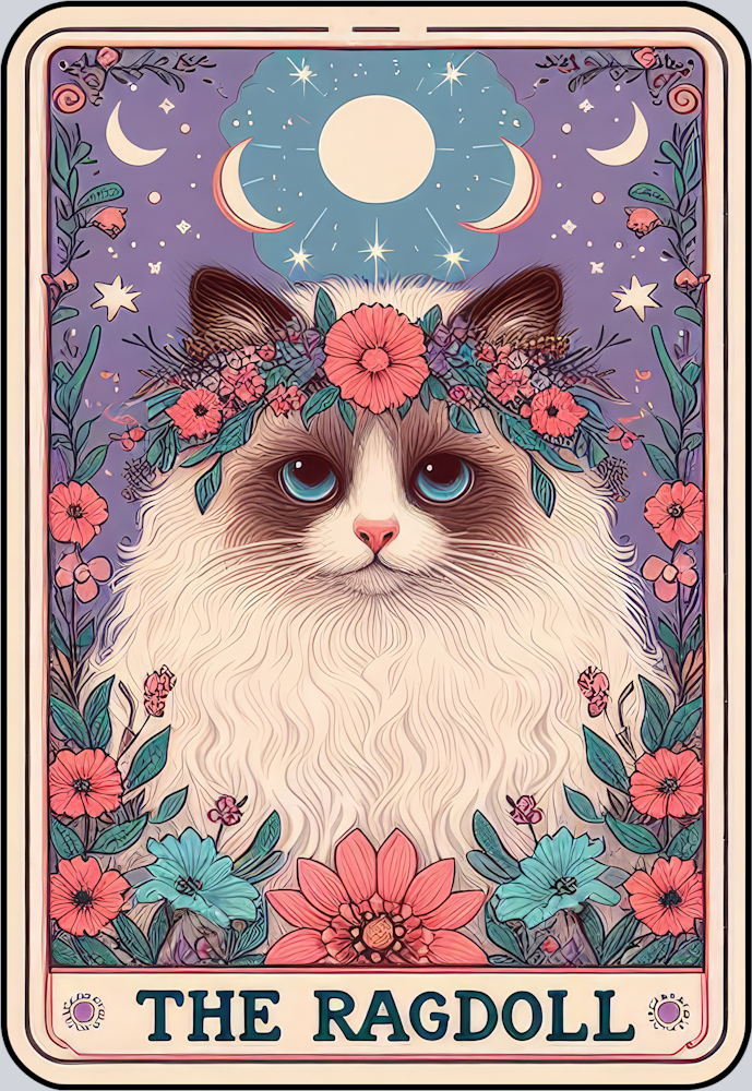 DTF Transfer Cats Tarot Card Ragdoll One Source Supply DTF Transfer Cats Tarot Card Ragdoll One Source Supply