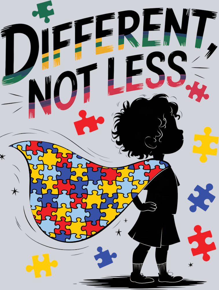 DTF Transfer Autism - Different Not Less