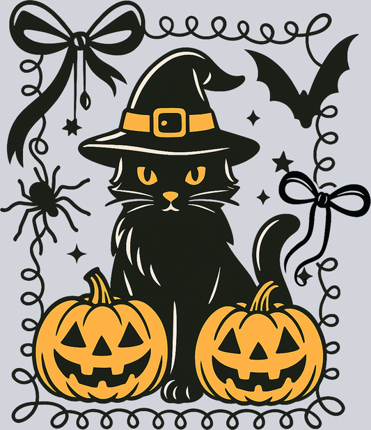 Halloween - Preppy Black Cat