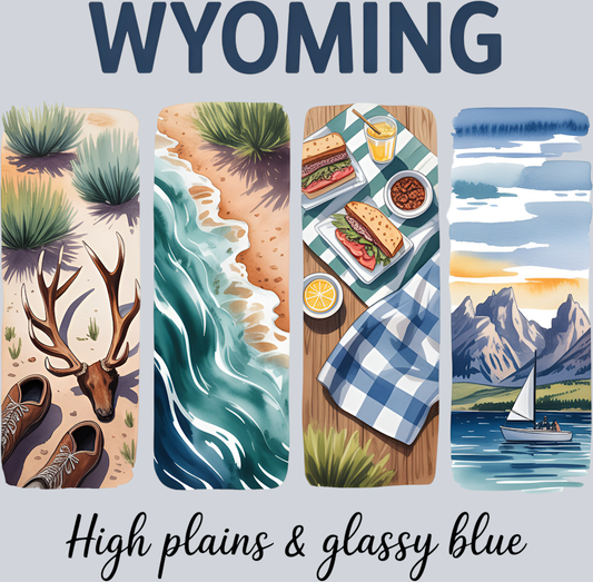 DTF Transfer Wyoming - High Plains & Glassy Blue