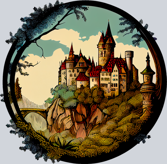 DTF Transfer Medieval - Medieval City Circle