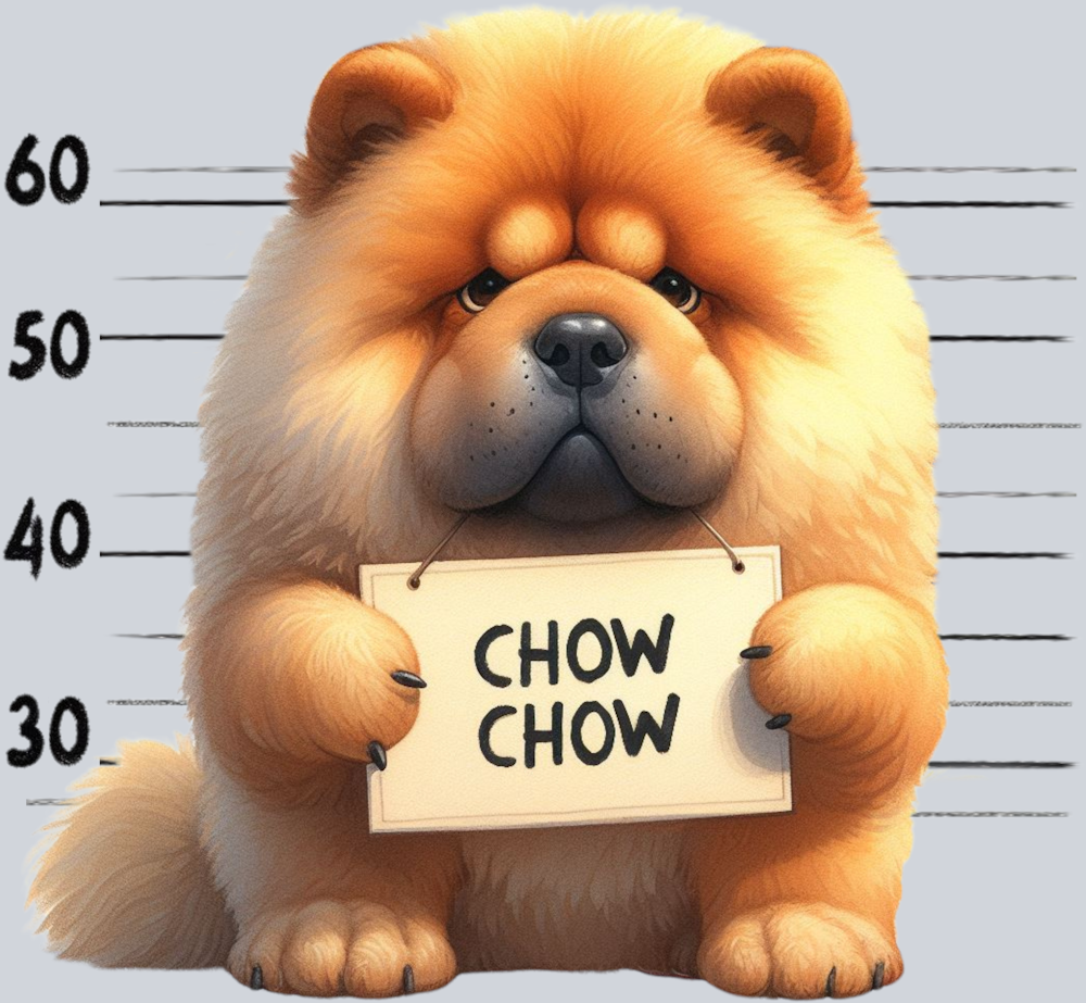 DTF Transfer Dogs - Jail  Chow Chow