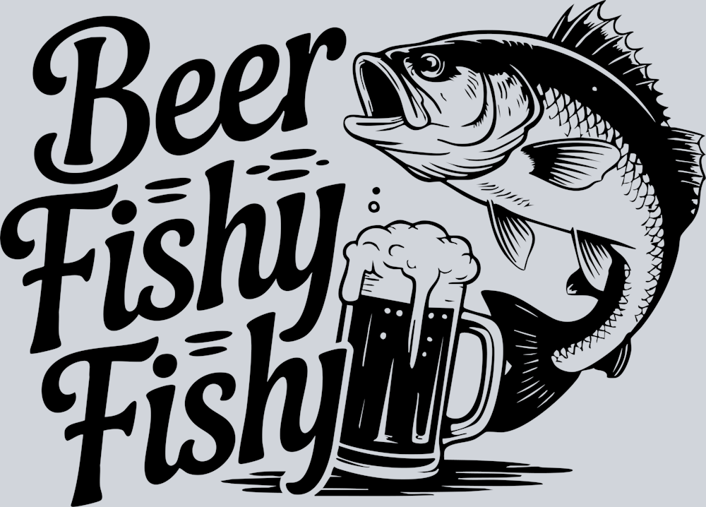 DTF Transfer Fishing - Beer Fishy Fishy