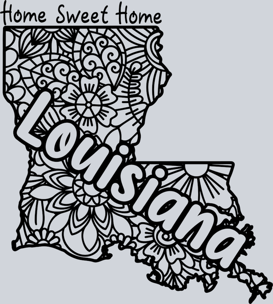 DTF Transfer Louisiana - Home Sweet Home