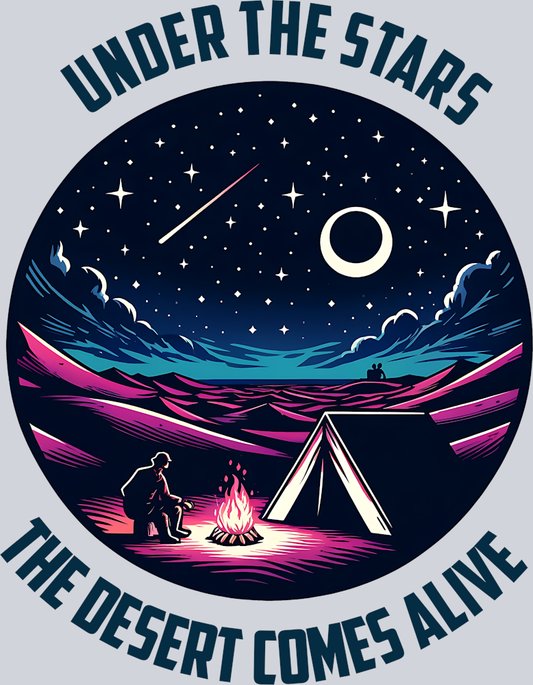 DTF Transfer Camping - Under the Stars the Desert comes Alive