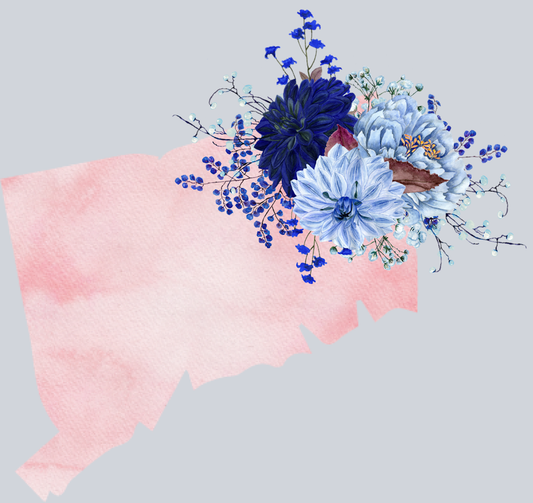 DTF Transfer Connecticut - Flowers Watercolor