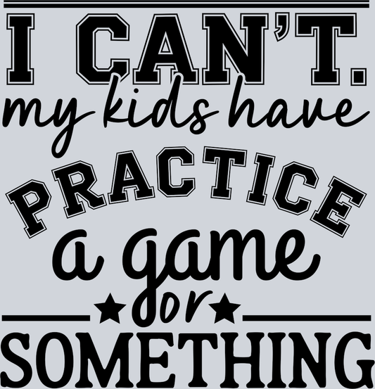 DTF Transfer Soccer - I can't my kids have Practice a Game or Something
