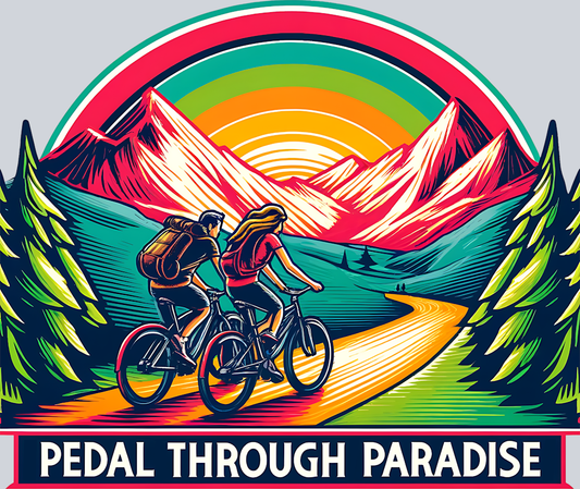 DTF Transfer Camping - Pedal Through Paradise