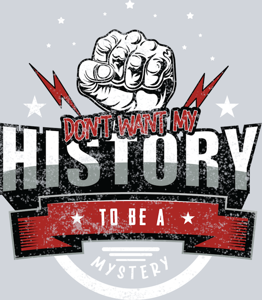 DTF Transfer Black History Month - Don't want my History to be Mystery