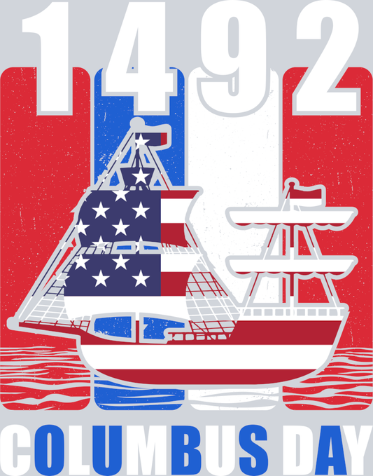 DTF Transfer Columbus Day - 1492 Columbus Day
