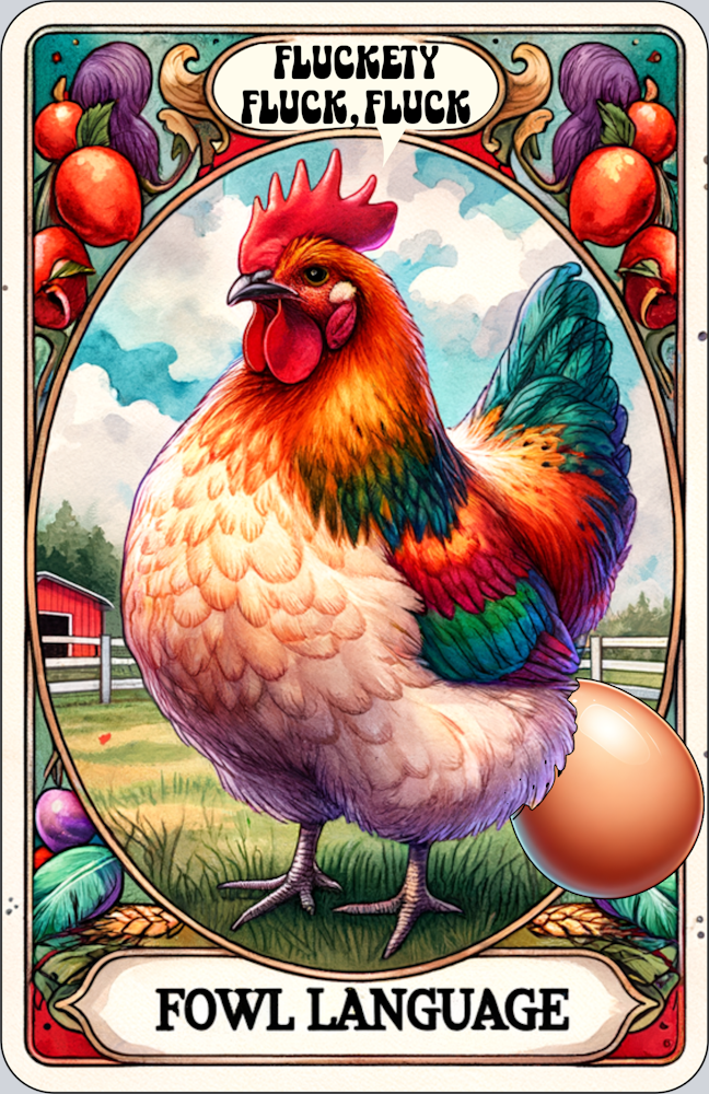 DTF Transfer Fowl - Fluckety Fluck Fluck Fowl Language