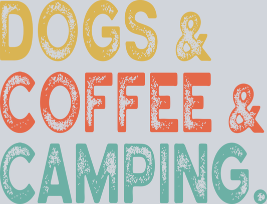 DTF Transfer Camping - Dogs & Coffee & Camping