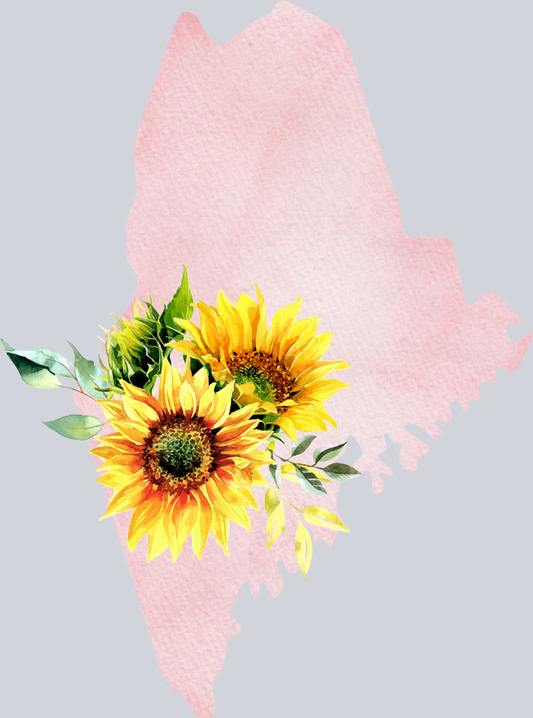 DTF Transfer Maine - Sunflower Watercolor